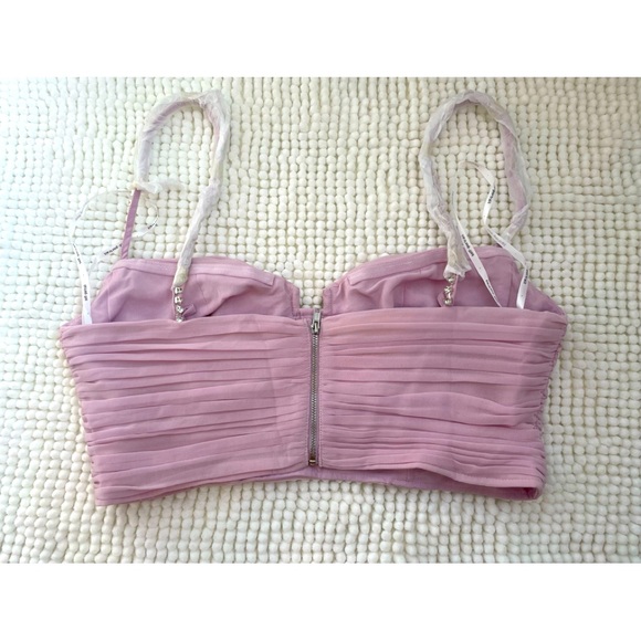 Self Portrait Pink Chiffon Top - Picture 5 of 8